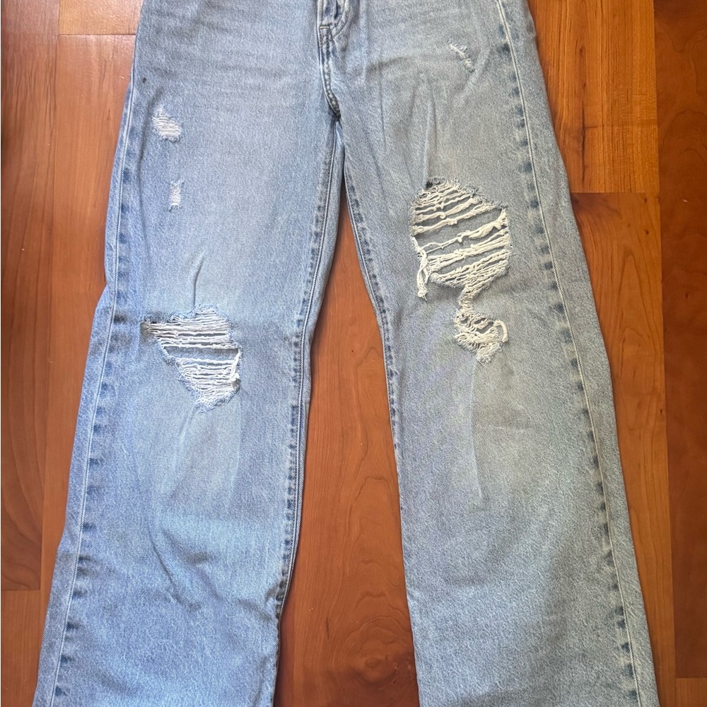 Levi's Blue Relaxed Distressed Jeans